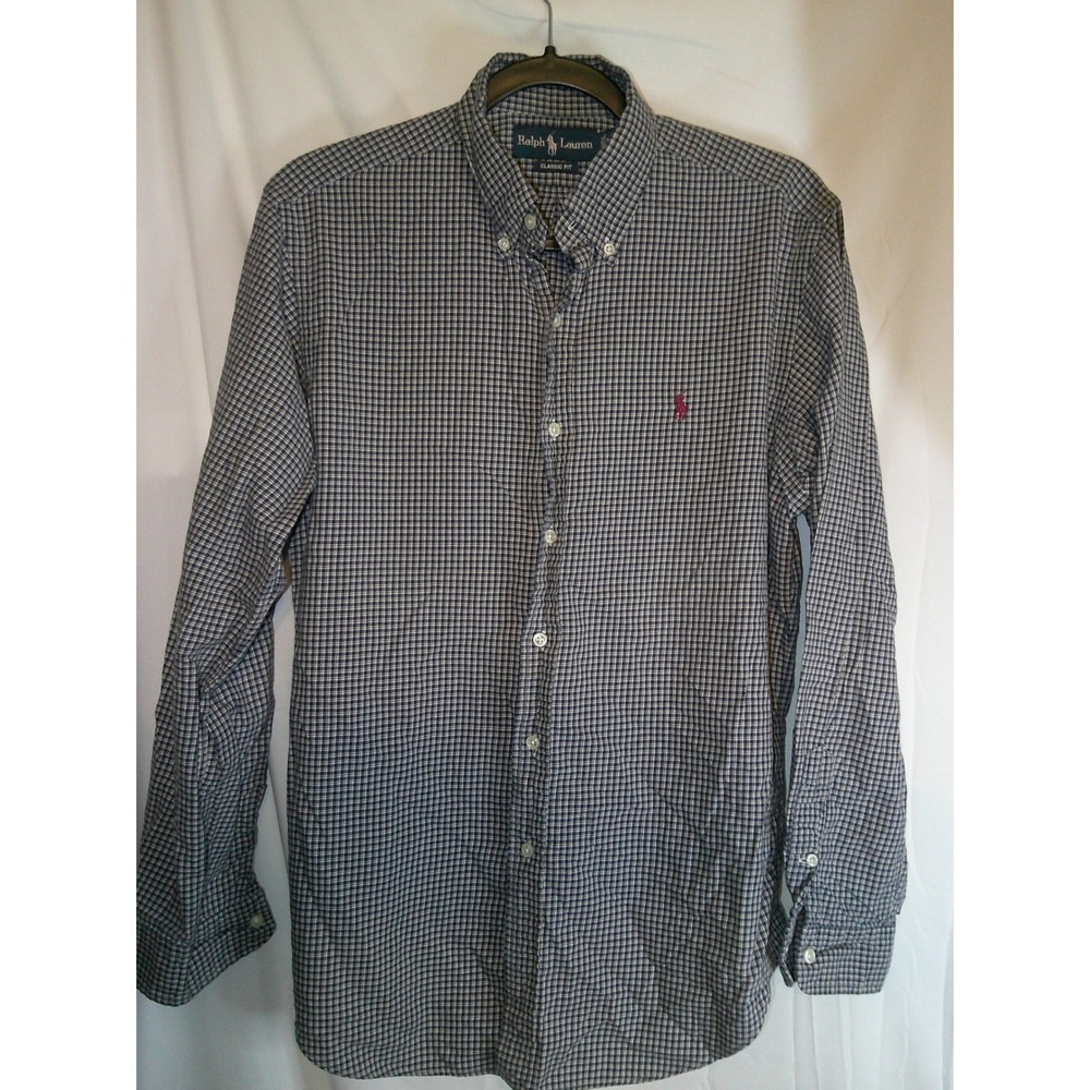 Ralph‎ Lauren Mens Classic Fit Button Down Checkered Shirt